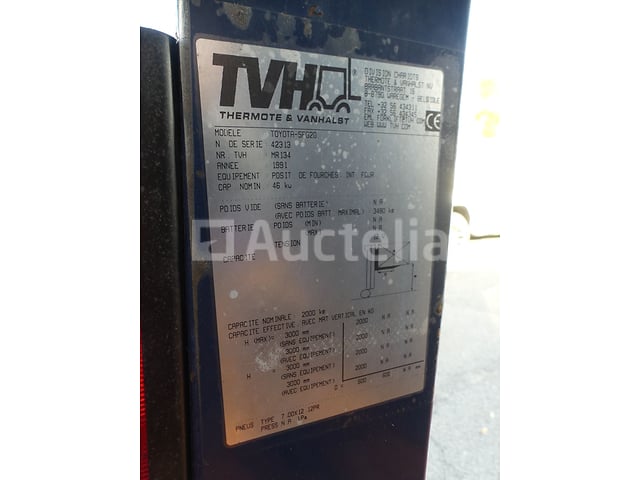 Toyota 5FG20 Vorkheftruck – foto 9 – kavel bij Auctelia, Éghezée