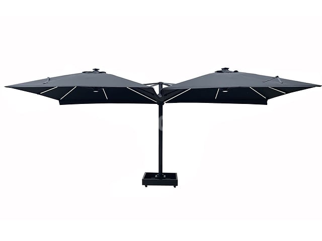 Vierdubbele hangende parasol Donkergrijs (4 * 300x300cm) – foto 6 – kavel bij Auctelia, Tholen
