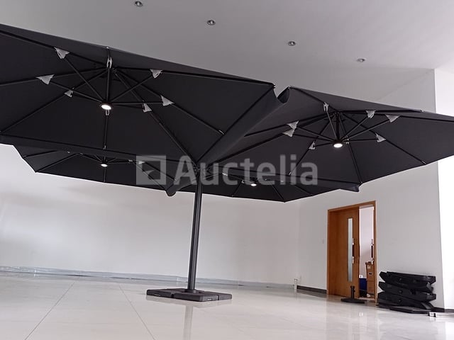 Vierdubbele hangende parasol Donkergrijs (4 * 300x300cm) – foto 9 – kavel bij Auctelia, Tholen