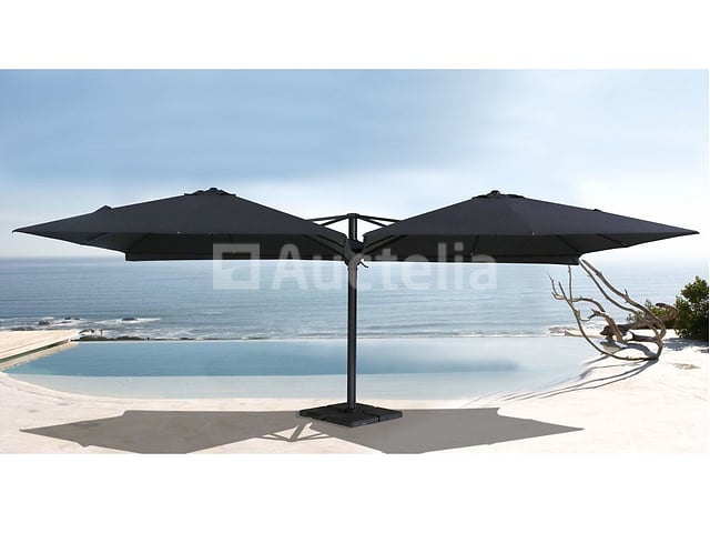 Vierdubbele hangende parasol Zwart (4 * 300x300cm) – foto 7 – kavel bij Auctelia, Tholen