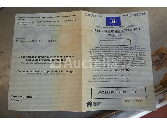 Volkswagen Caddy Car (2019-201,036 km) – foto 4 – kavel bij Auctelia, Courcelles