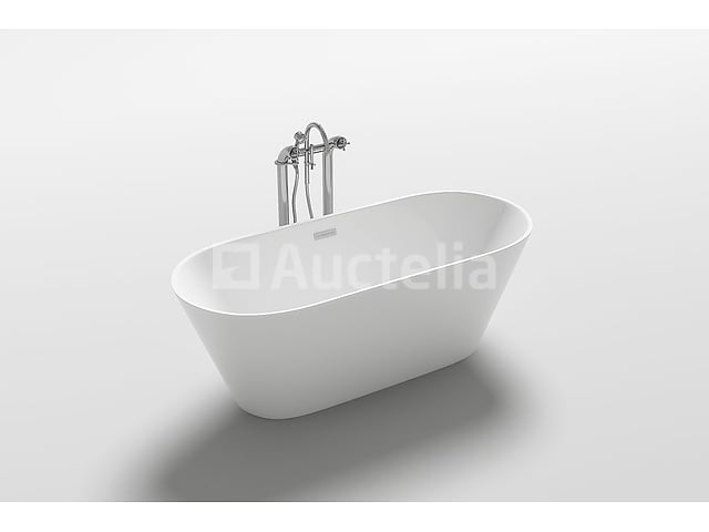 Vrijstaand bad Wit - 170x80x60cm - incl. pop up drain & sifon – foto 4 – kavel bij Auctelia, Tholen