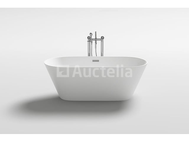 Vrijstaand bad Wit - 170x80x60cm - incl. pop up drain & sifon – foto 2 – kavel bij Auctelia, Tholen