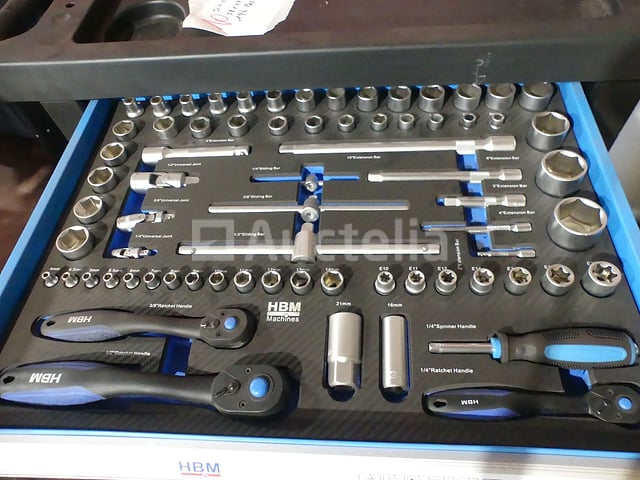 Werkplaatskarretje met HBM-werktuigmachines – foto 5 – kavel bij Auctelia, Éghezée
